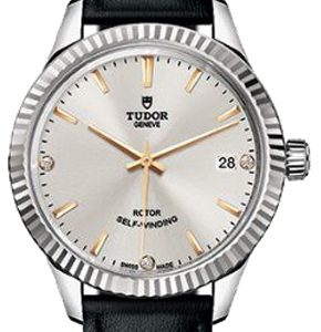 Tudor Damklocka 12310-0026 Style Silverfärgad/Läder Ø34 mm