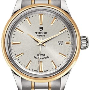 Tudor Damklocka M12103-0002 Style Silverfärgad/18 karat gult guld