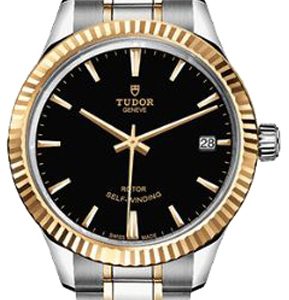 Tudor Damklocka M12313-0005 Style Svart/18 karat gult guld Ø34 mm