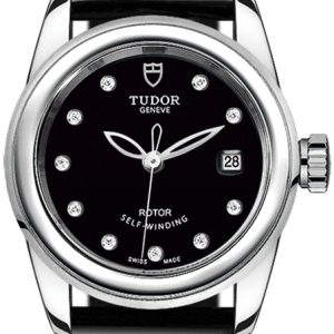 Tudor Damklocka M51000-0026 Glamour Date Svart/Läder Ø26 mm