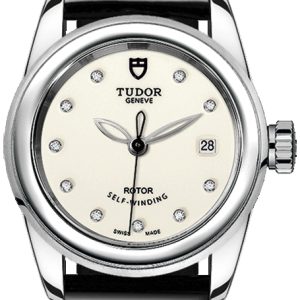 Tudor Damklocka M51000-0030 Glamour Date Vit/Läder Ø26 mm