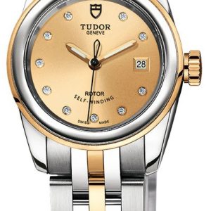 Tudor Damklocka M51003-0003 Glamour Date Champagnefärgad/18 karat