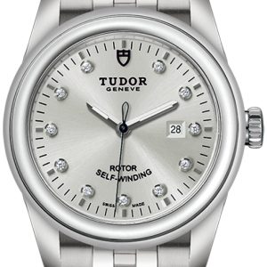 Tudor Damklocka M53000-0003 Glamour Date Silverfärgad/Stål Ø31 mm