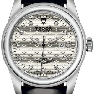 Tudor Damklocka M53000-0023 Glamour Date Silverfärgad/Läder Ø31 mm