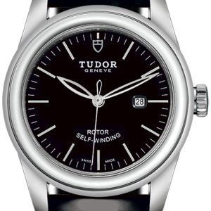 Tudor Damklocka M53000-0039 Glamour Date Svart/Läder Ø31 mm