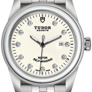 Tudor Damklocka M53000-0080 Glamour Date Vit/Stål Ø31 mm