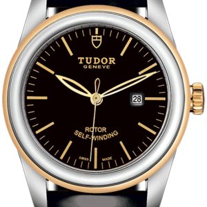 Tudor Damklocka M53003-0011 Glamour Date Svart/Läder Ø31 mm