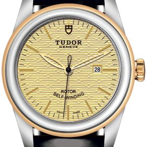 Tudor Damklocka M53003-0027 Glamour Date Gulguldstonad/Läder Ø31 mm