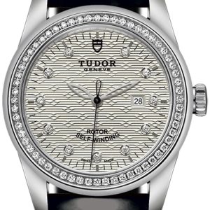 Tudor Damklocka M53020-0055 Glamour Date Silverfärgad/Läder Ø31 mm