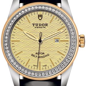 Tudor Damklocka M53023-0046 Glamour Date Gulguldstonad/Läder Ø31 mm