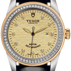 Tudor Damklocka M53023-0047 Glamour Date Gulguldstonad/Läder Ø31 mm