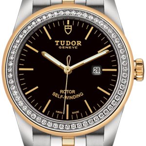 Tudor Damklocka M53023-0064 Glamour Date Svart/Gulguldtonat stål