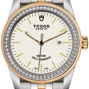 Tudor Damklocka M53023-0065 Glamour Date Vit/Gulguldtonat stål Ø31