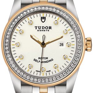 Tudor Damklocka M53023-0066 Glamour Date Vit/18 karat gult guld Ø31