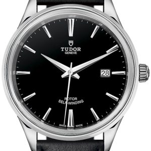 Tudor Herrklocka 12700-0006 Style Svart/Läder Ø41 mm