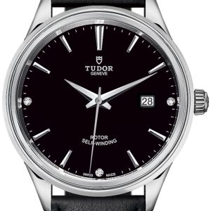 Tudor Herrklocka 12700-0008 Style Svart/Läder Ø41 mm