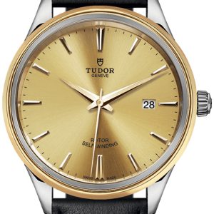 Tudor Herrklocka 12703-0007 Style Gulguldstonad/Läder Ø41 mm