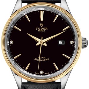 Tudor Herrklocka 12703-0012 Style Svart/Läder Ø41 mm