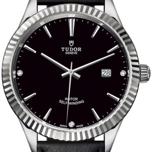 Tudor Herrklocka 12710-0025 Style Svart/Läder Ø41 mm