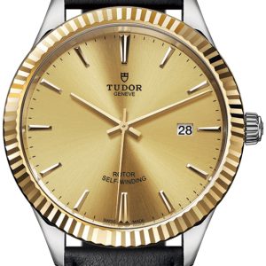 Tudor Herrklocka 12713-0017 Style Gulguldstonad/Läder Ø41 mm