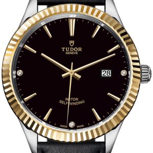 Tudor Herrklocka 12713-0022 Style Svart/Läder Ø41 mm