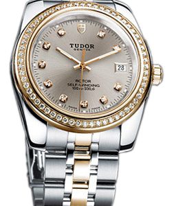 Tudor Herrklocka 21023-62583-GRDIDSTL Classic Date Grå/Gulguldtonat