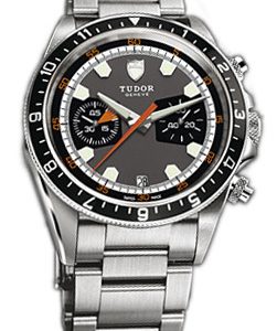 Tudor Herrklocka 70330N-95740-GRIDSTL Heritage Chrono Grå/Stål Ø42