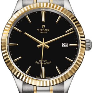 Tudor Herrklocka M12713-0005 Style Svart/Gulguldtonat stål Ø41 mm