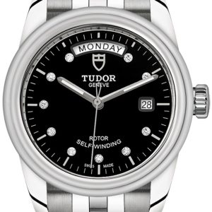 Tudor Herrklocka M56000-0008 Glamour Date Day Svart/Stål Ø39 mm