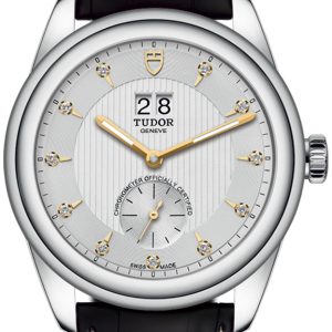 Tudor Herrklocka M57100-0020 Glamour Double Date Silverfärgad/Läder