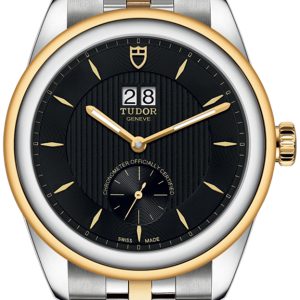 Tudor Herrklocka M57103-0002 Glamour Double Date Svart/Gulguldtonat