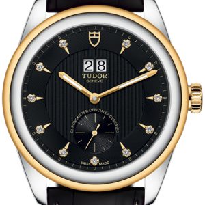 Tudor Herrklocka M57103-0022 Glamour Double Date Svart/Läder Ø42 mm