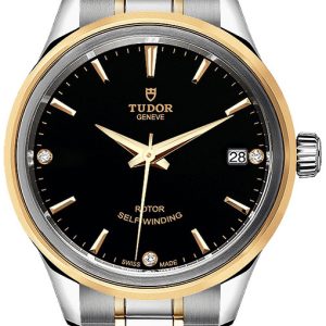 Tudor M12303-0006 Style Svart/Gulguldtonat stål Ø34 mm