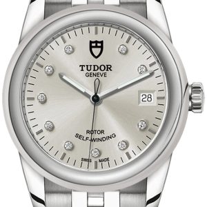 Tudor M55000-0006 Glamour Date Silverfärgad/Stål Ø36 mm