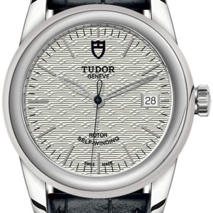 Tudor M55000-0050 Glamour Date Silverfärgad/Läder Ø36 mm