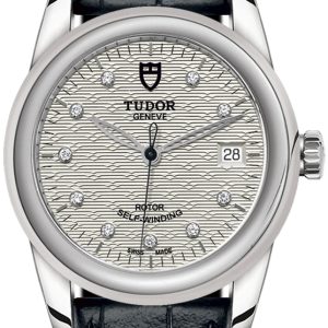 Tudor M55000-0058 Glamour Date Silverfärgad/Läder Ø36 mm