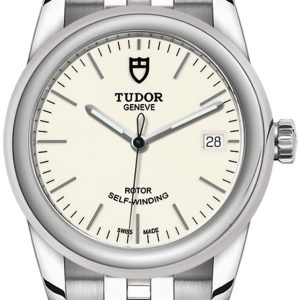 Tudor M55000-0103 Glamour Date Vit/Stål Ø36 mm