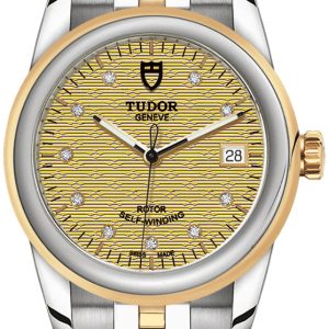 Tudor M55003-0004 Glamour Date Gulguldstonad/Gulguldtonat stål Ø36