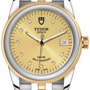 Tudor M55003-0006 Glamour Date Gulguldstonad/Gulguldtonat stål Ø36