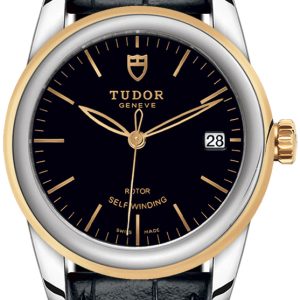 Tudor M55003-0029 Glamour Date Svart/Läder Ø36 mm