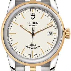 Tudor M55003-0082 Glamour Date Vit/Gulguldtonat stål Ø36 mm