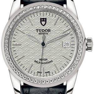 Tudor M55020-0059 Glamour Date Silverfärgad/Läder Ø36 mm