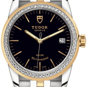 Tudor M55023-0021 Glamour Date Svart/Gulguldtonat stål Ø36 mm