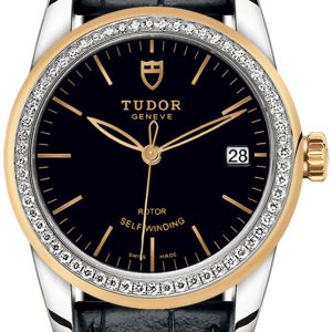 Tudor M55023-0045 Glamour Date Svart/Läder Ø36 mm