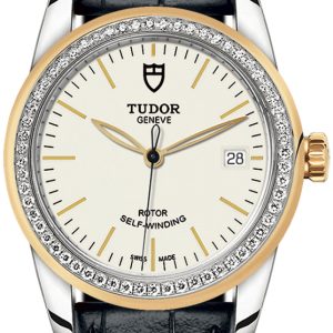 Tudor M55023-0085 Glamour Date Vit/Läder Ø36 mm