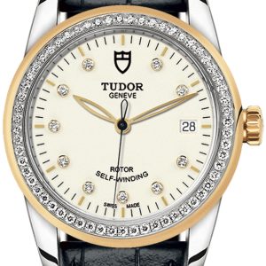 Tudor M55023-0094 Glamour Date Vit/Läder Ø36 mm