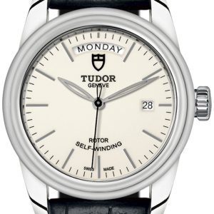 Tudor M56000-0176 Glamour Day-Date Vit/Läder Ø39 mm