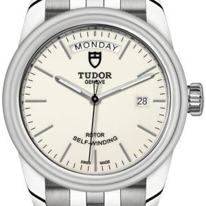 Tudor M56000-0181 Glamour Day-Date Vit/Stål Ø39 mm