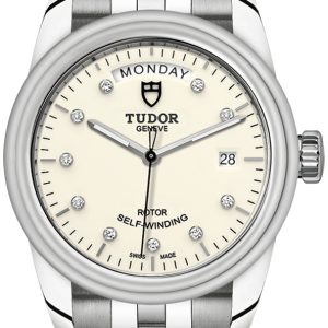 Tudor M56000-0182 Glamour Day-Date Vit/Stål Ø39 mm