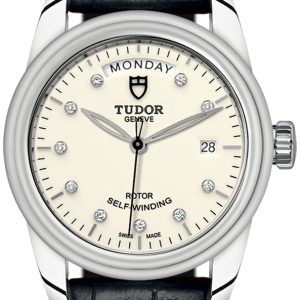 Tudor M56000-0184 Glamour Day-Date Vit/Läder Ø39 mm